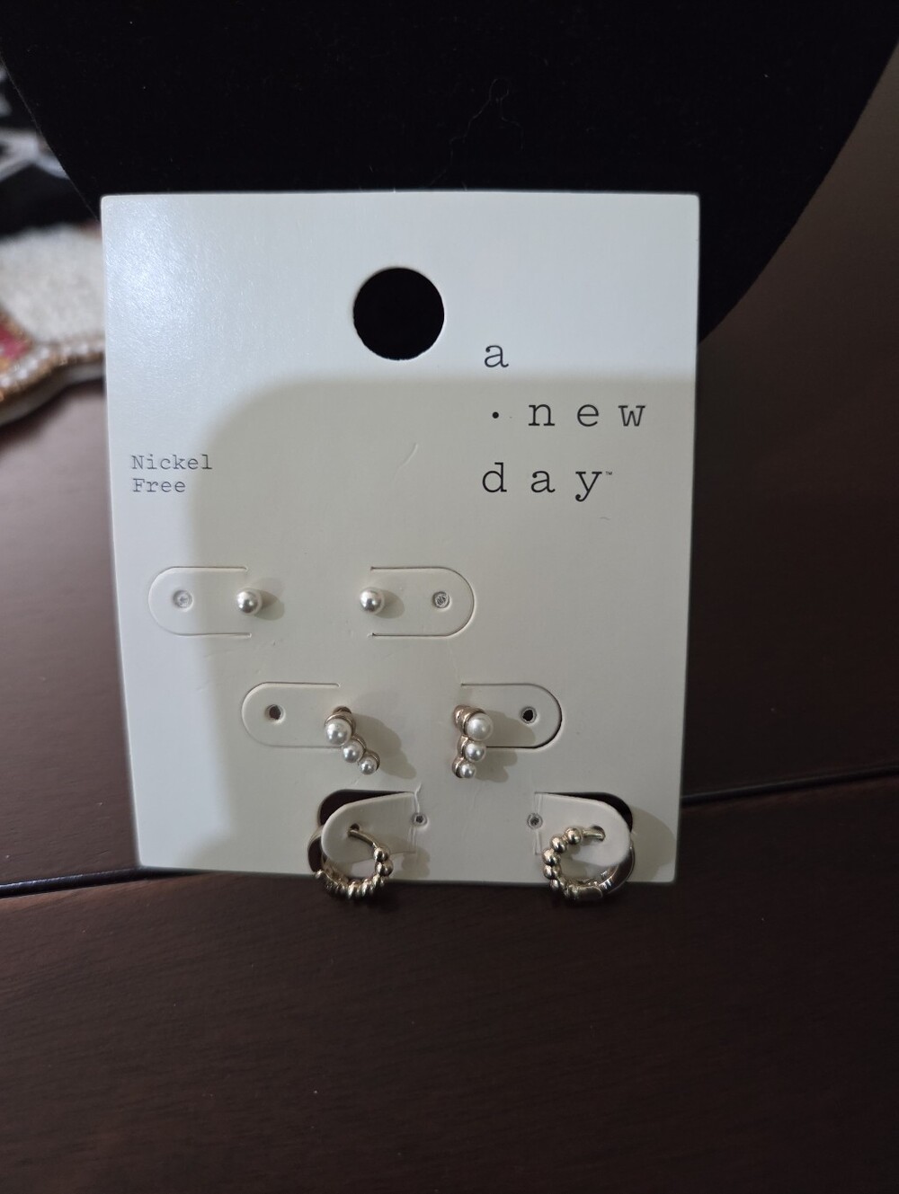 a.new day Silver & Gold Tone Mixed Earring Set